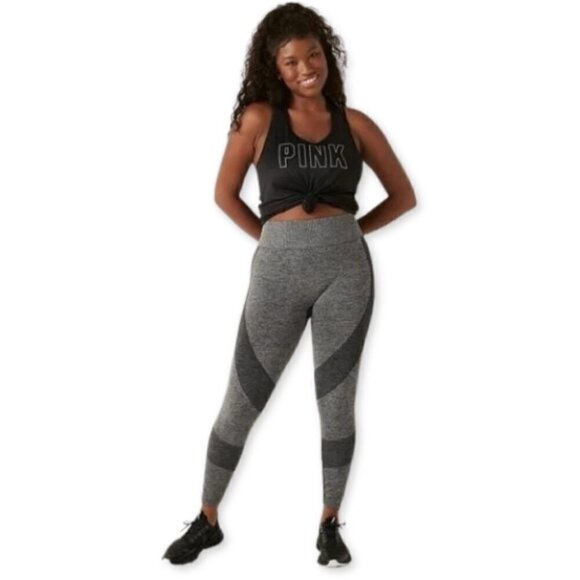 Victoria’s Secret Pink Seamless High Waist  Workout Tight Gray Women's XL - Picture 1 of 11